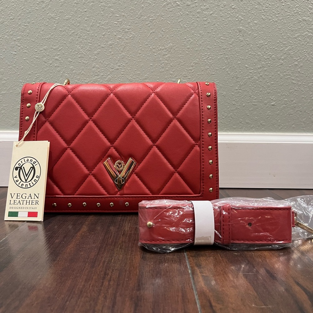 Valentino Red Quilted Crossbody Bag